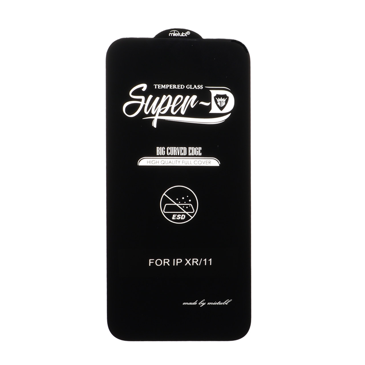 محافظ صفحه نمایش شیشه ای Apple iPhone 11 / iPhone XR - Full Cover Super D Mietubl - ESD - مشکی (بدون پک) - NTC ORG
